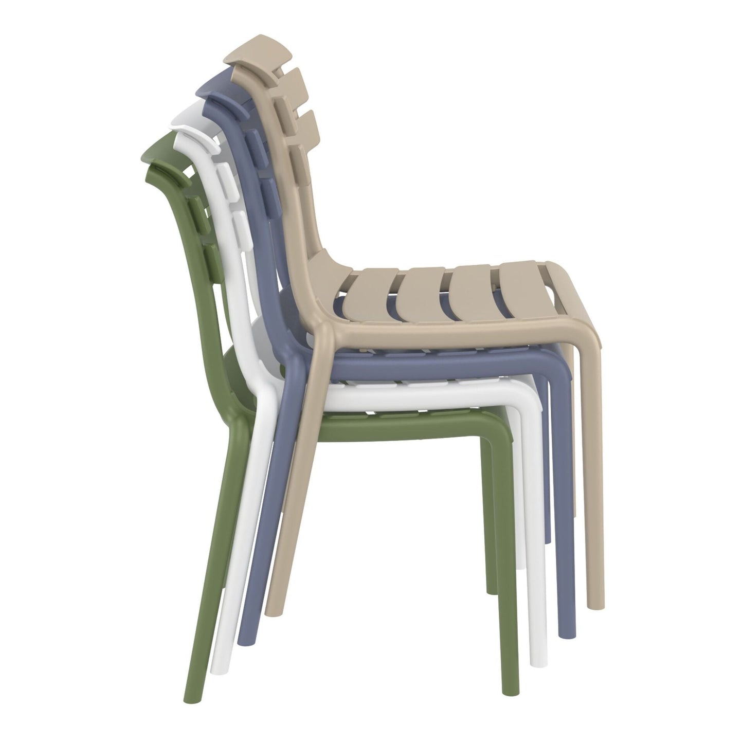 Set of 2 - Keller Indoor / Outdoor Dining Chair - Olive Green