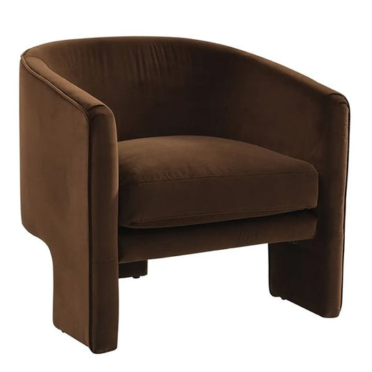 Kylie Arm Chair - Dark Chocolate Velvet