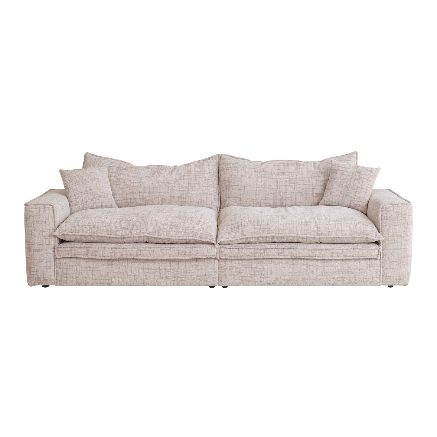 3 Seater Fabric Sofa - Almond Brown