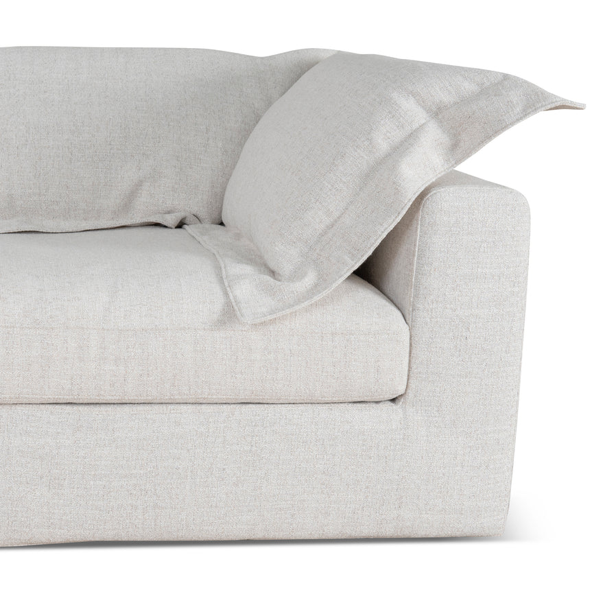 3 Seater Chaise Sofa - Silver Grey