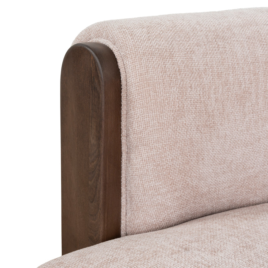 Walnut Armchair - Blush Linen