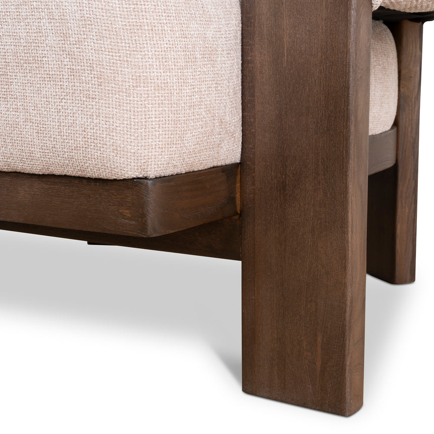 Walnut Armchair - Blush Linen