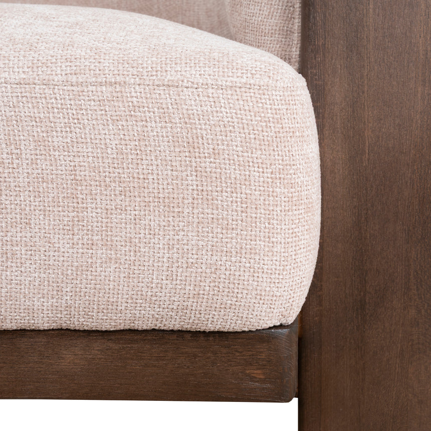 Walnut Armchair - Blush Linen