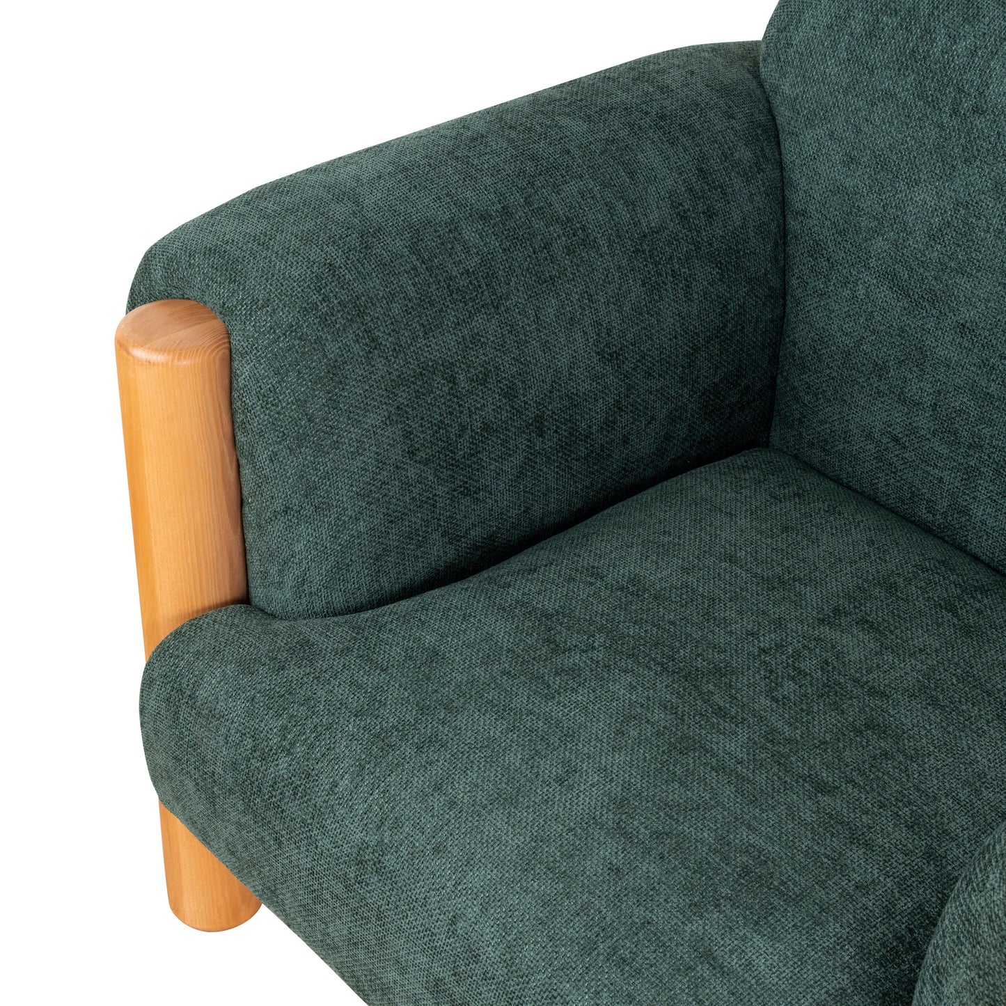 CLC10123-NI Natural Armchair - Bush Green