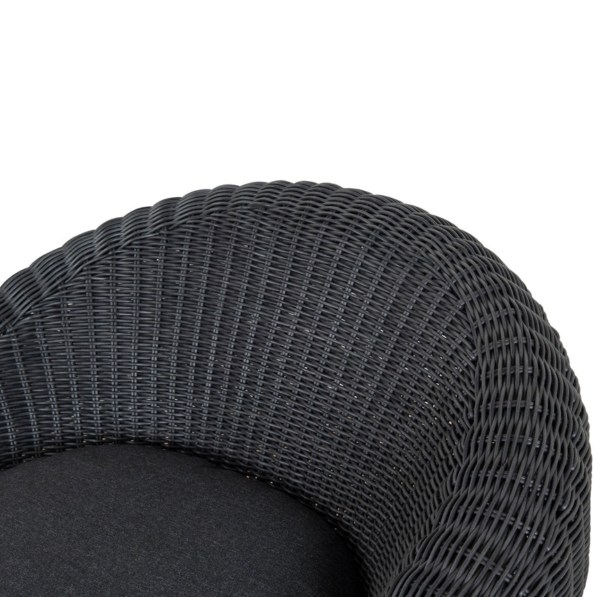 Outdoor Lounge Chair - Full Black