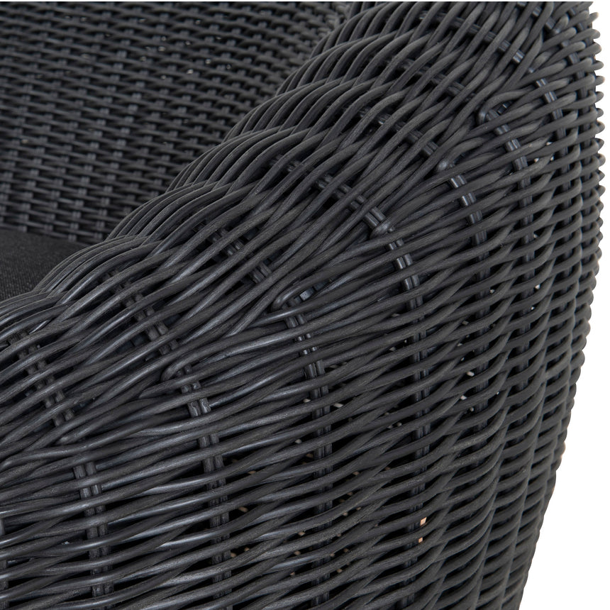 Outdoor Lounge Chair - Full Black