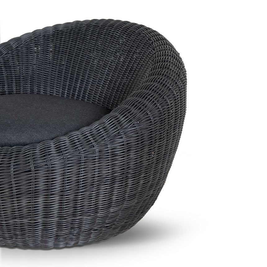 Outdoor Lounge Chair - Full Black