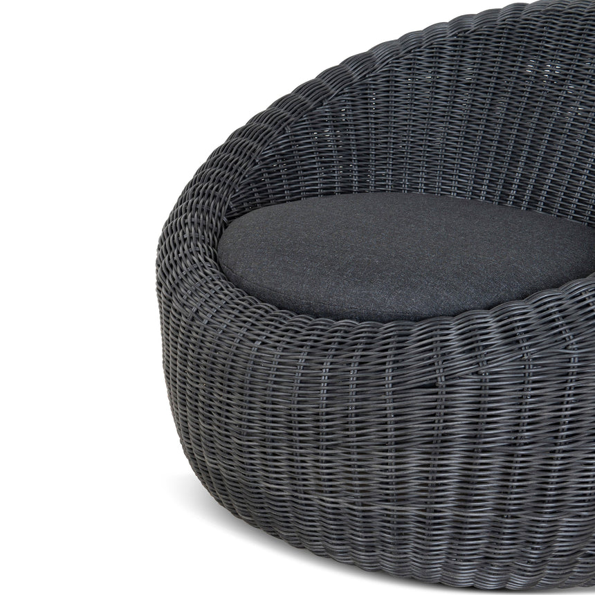 Outdoor Lounge Chair - Full Black
