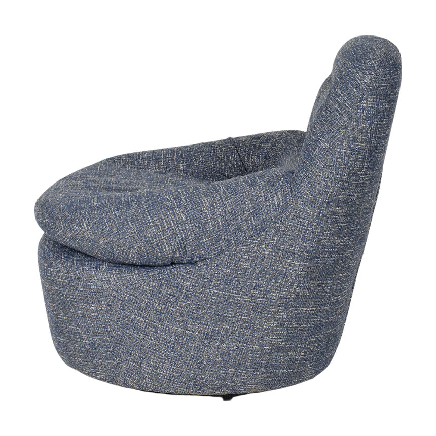 Swivel Lounge Chair - Prussian Blue