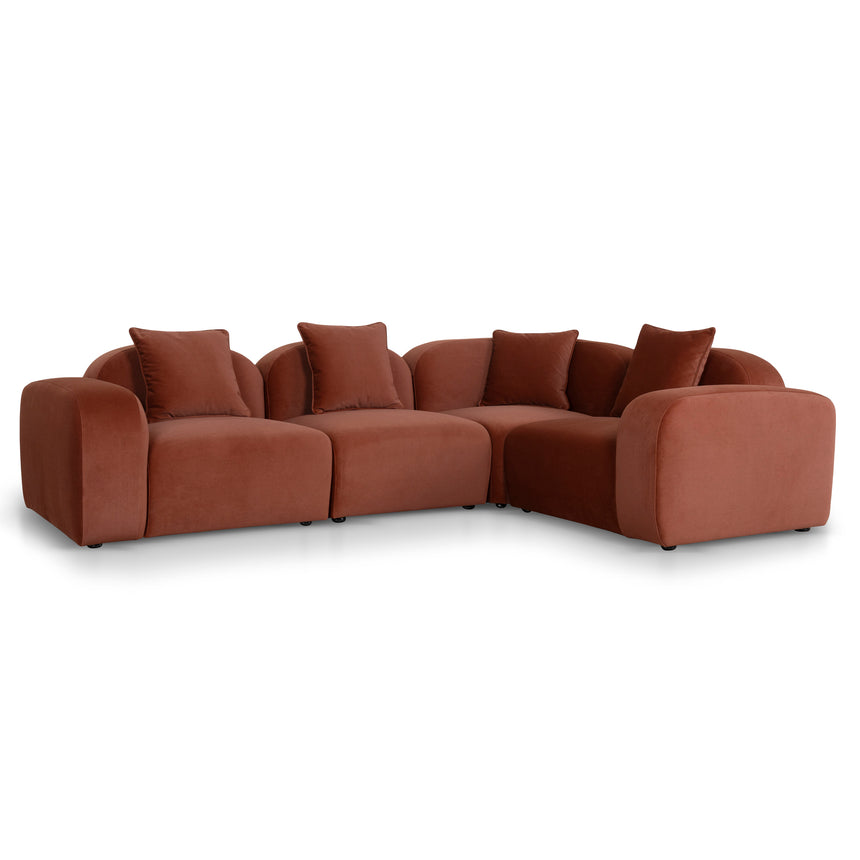 4 Seater Sofa - Umber Orange