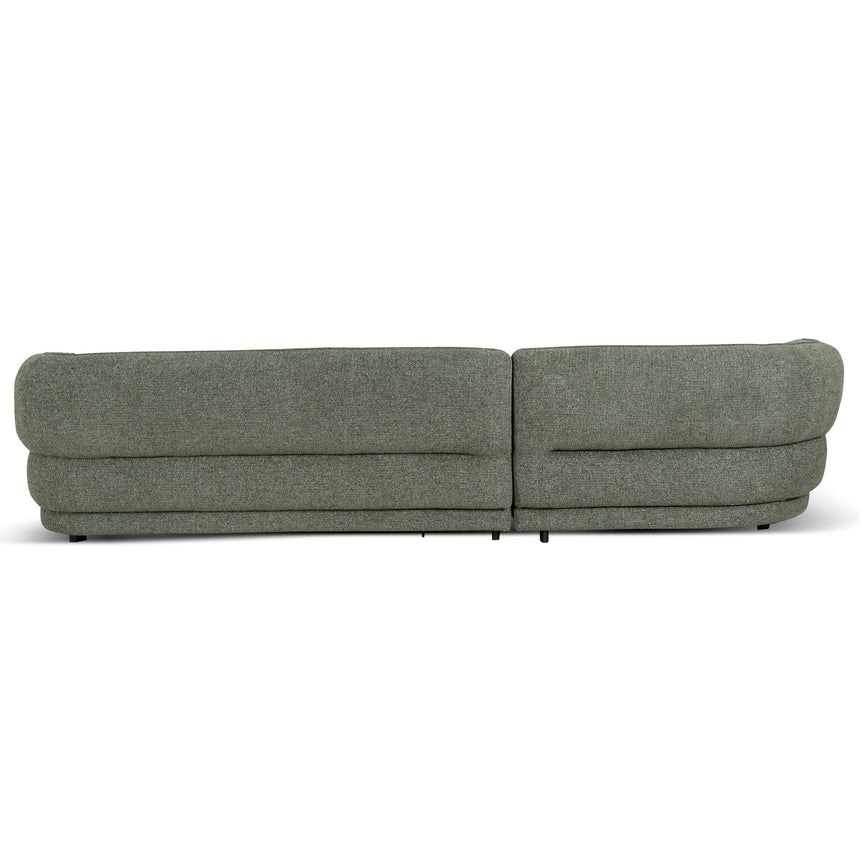 Left Chaise Sofa - Coral Dark Green