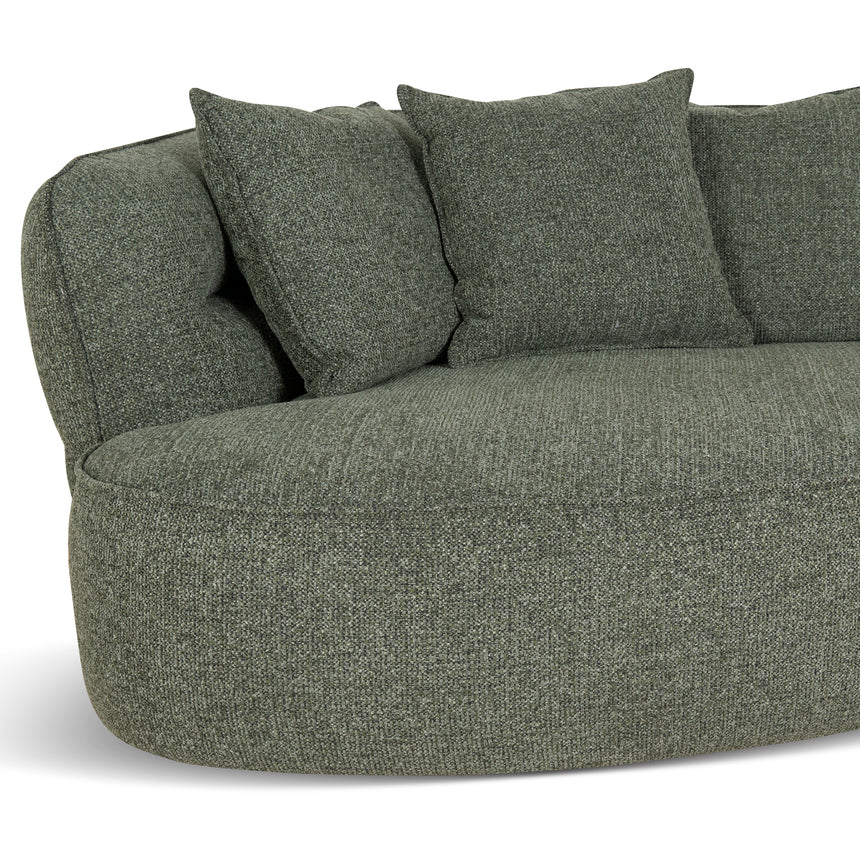 Left Chaise Sofa - Coral Dark Green