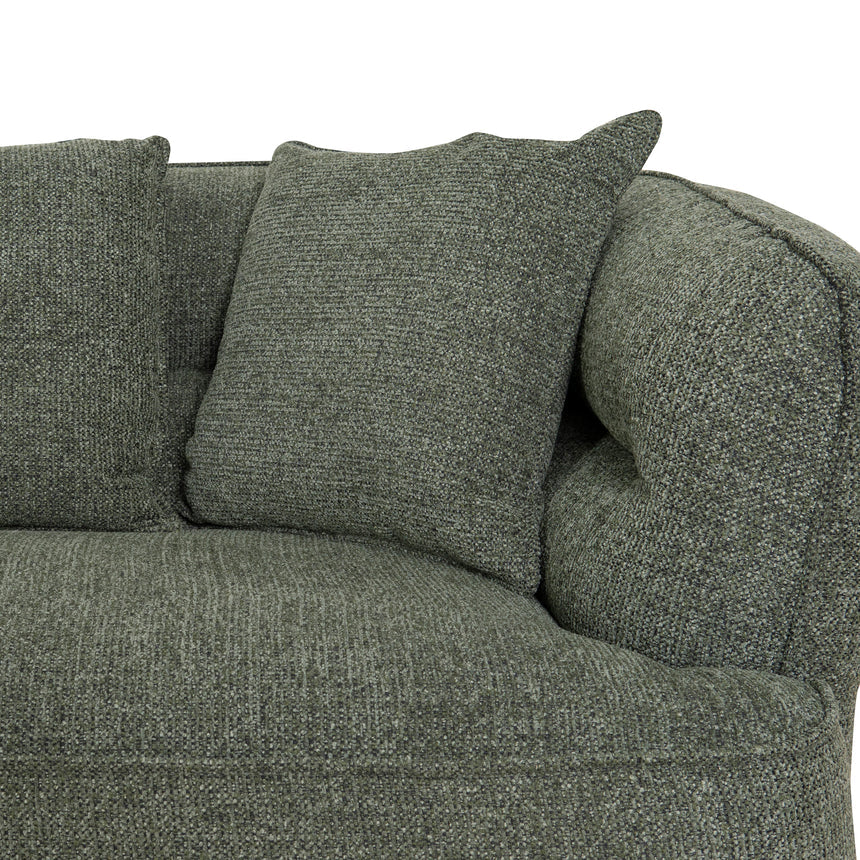 Left Chaise Sofa - Coral Dark Green