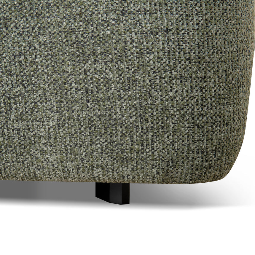 Left Chaise Sofa - Coral Dark Green