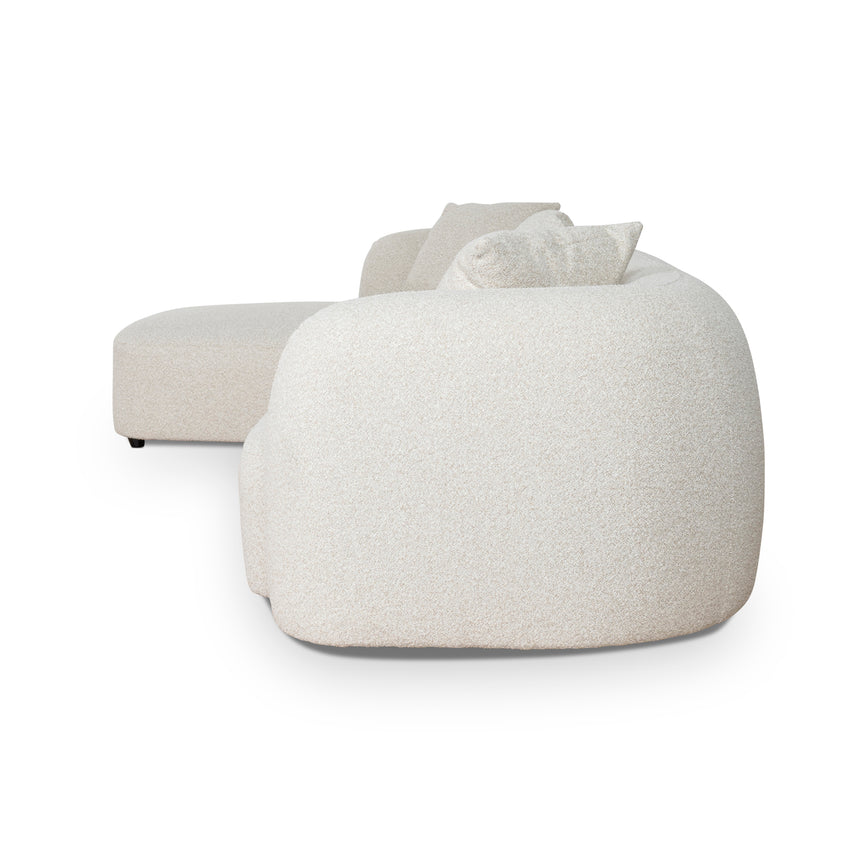 3 Seater Left Chaise Sofa - Oatmeal Beige
