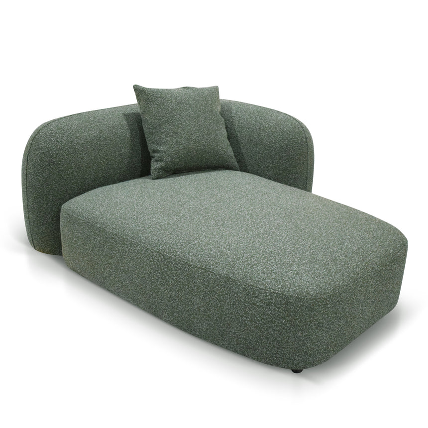 3 Seater Right Chaise Sofa - Amazon Green
