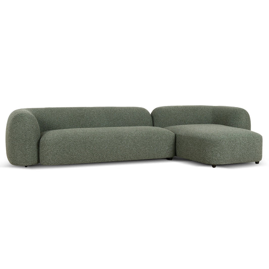 CLC10387-AE 3 Seater Right Chaise Sofa - Amazon Green