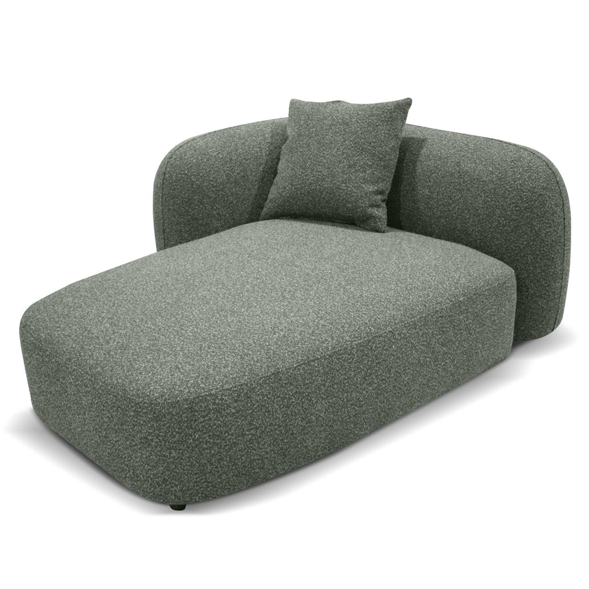 3 Seater Left Chaise Sofa - Amazon Green