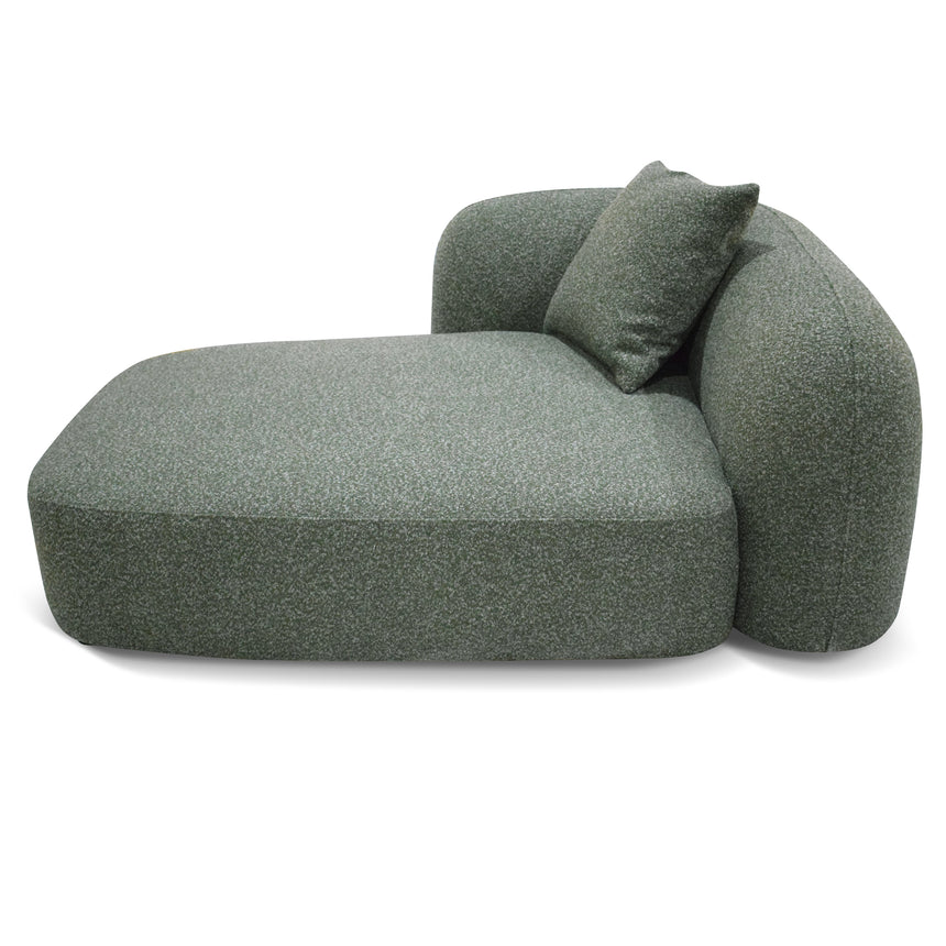 3 Seater Left Chaise Sofa - Amazon Green