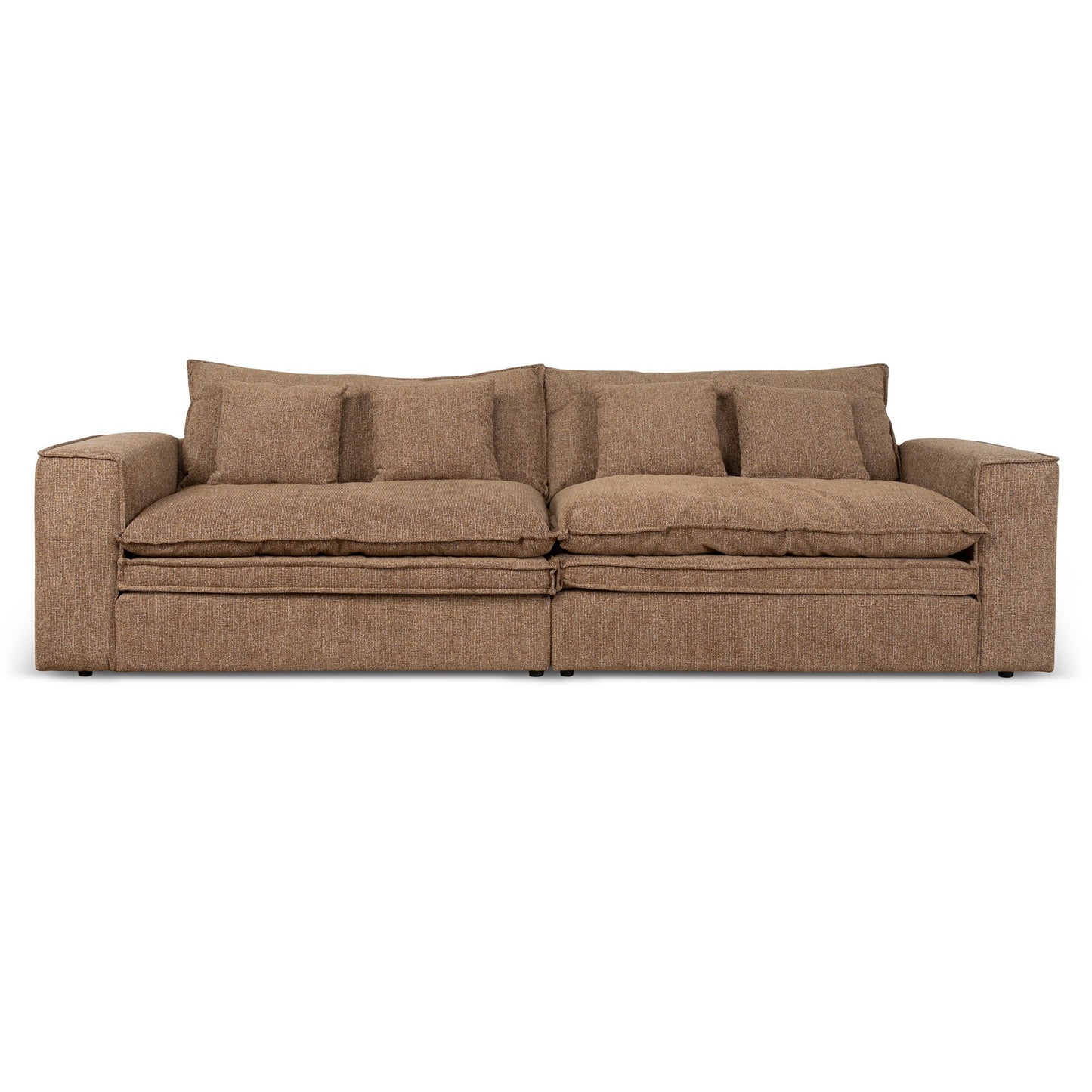 3 Seater Fabric Sofa - Almond Brown