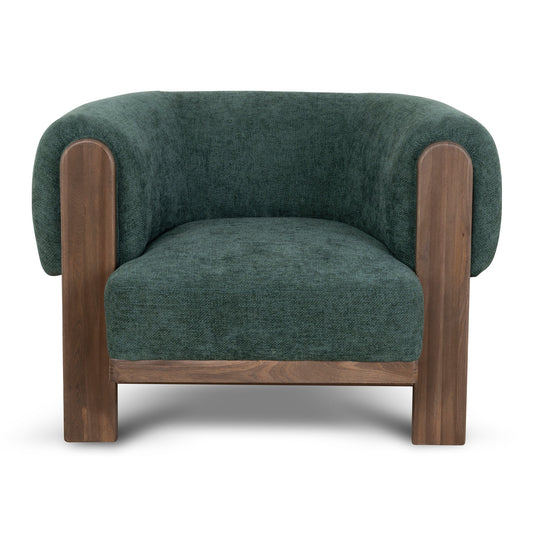 CLC10408-NI Walnut Armchair - Bush Green