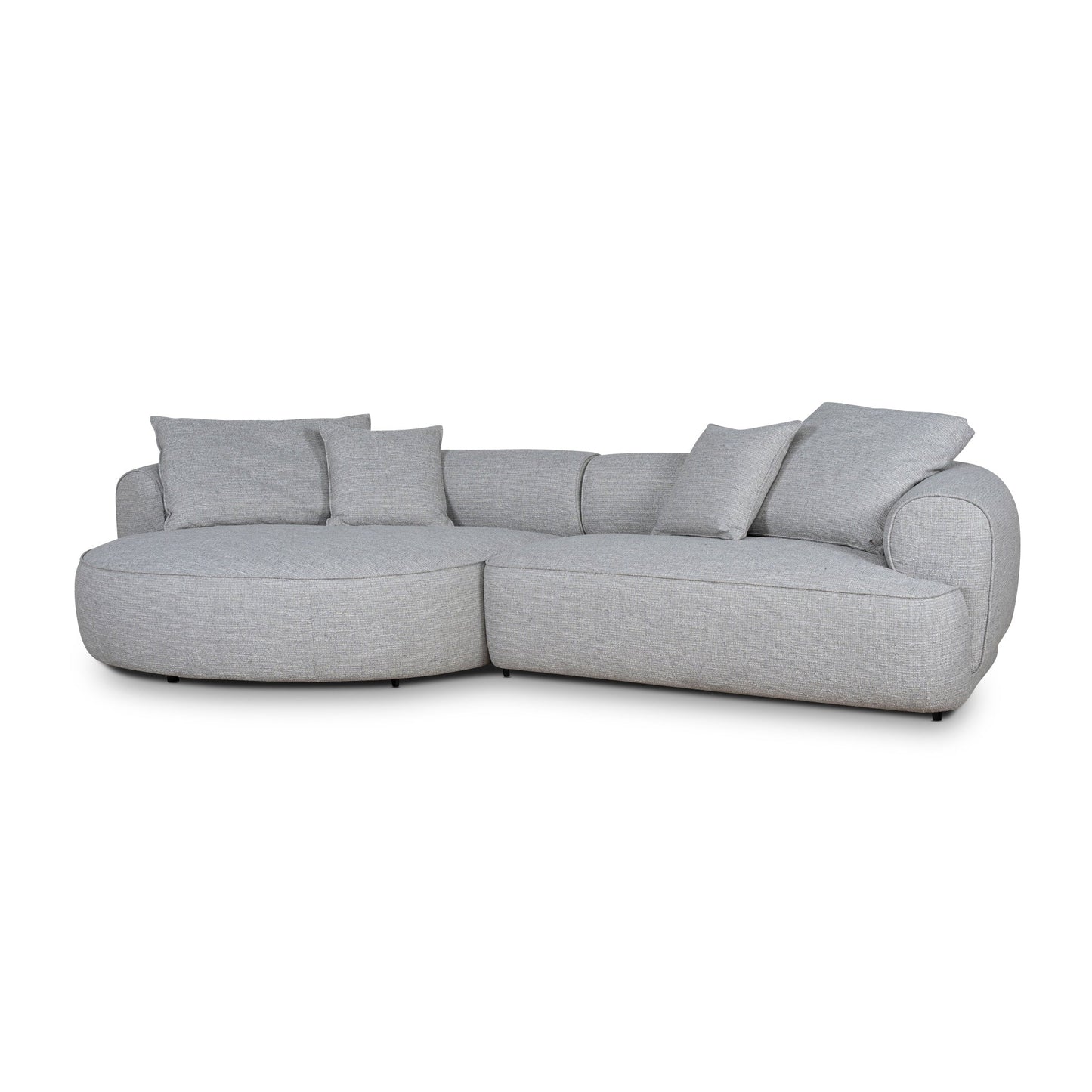 Right Chaise Sofa - Chrome Grey