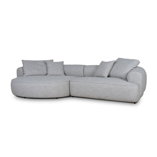 CLC10446-KJ Left Chaise Sofa - Chrome Grey