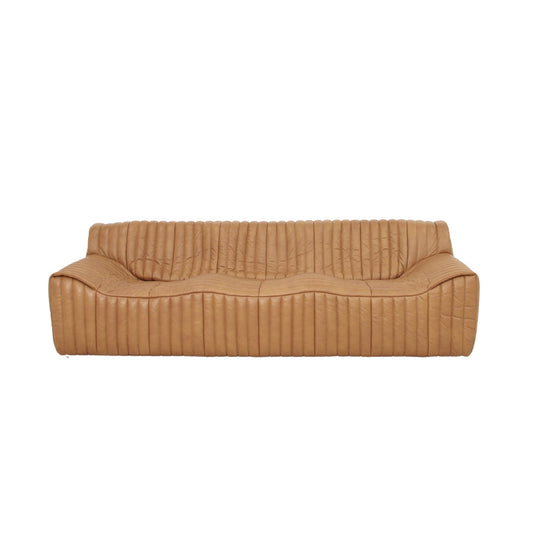 CLC10842-NV 3 Seater Sofa - Amber Tan Leather