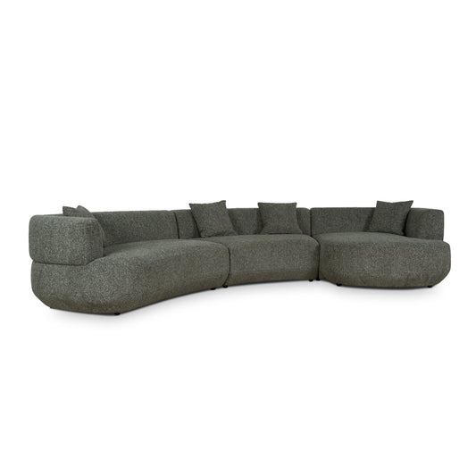 CLC10852-FS Modular Right Chaise Sofa - Canopy Green