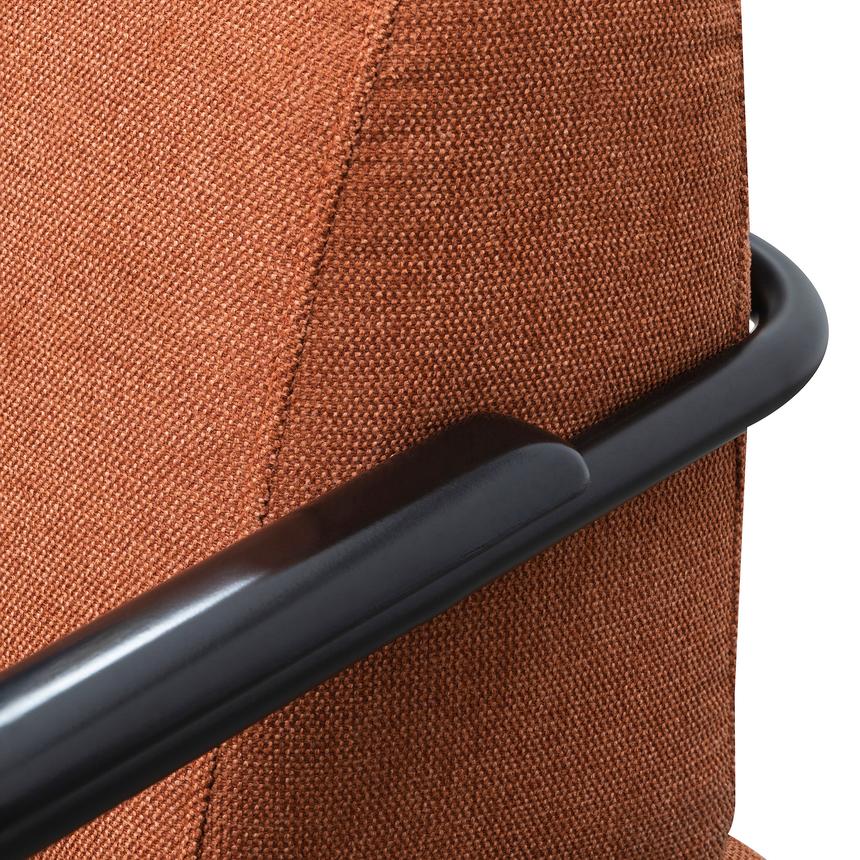 Fabric Armchair - Burnt Orange - Black Legs