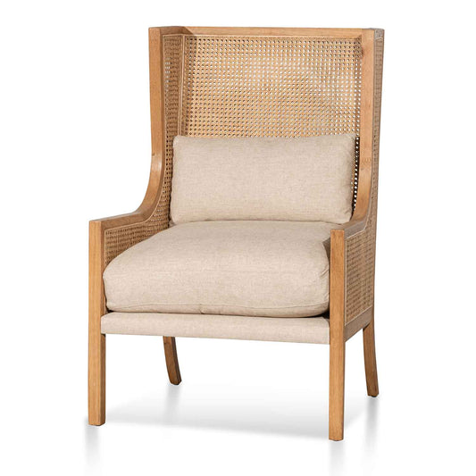 CLC6398-CH Wingback Rattan Armchair - Distress Natural - Sand White