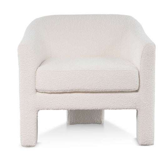 CLC6650-CA Fabric Armchair - Ivory White Boucle