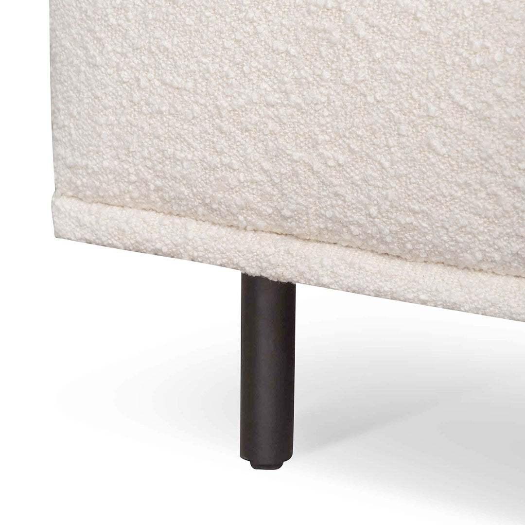 CLC6690-CA Armchair - Ivory White Boucle with Black Legs - Last one