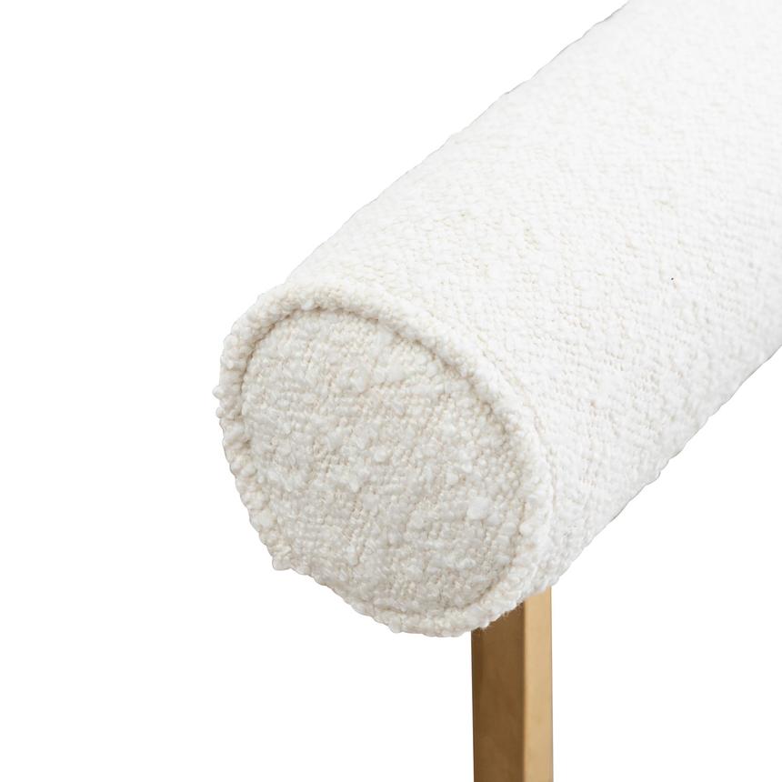 Ivory White Boucle Occasional Chair - Brushed Gold Base