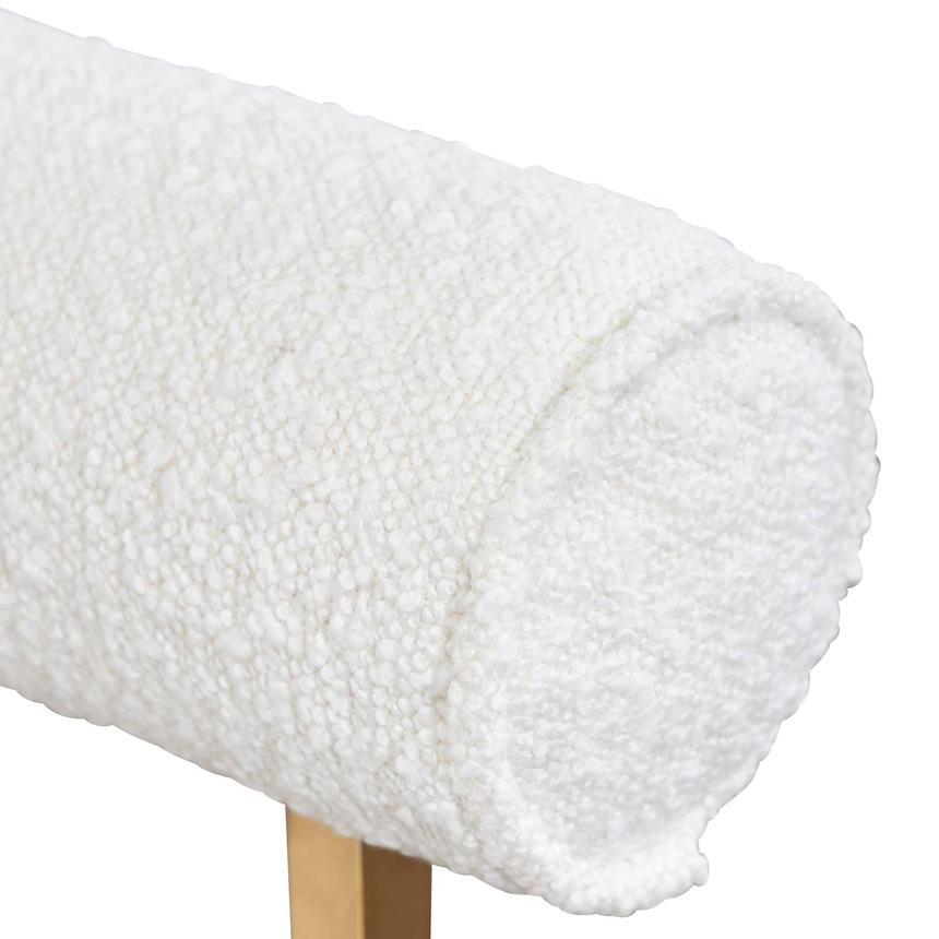 Ivory White Boucle Occasional Chair - Brushed Gold Base