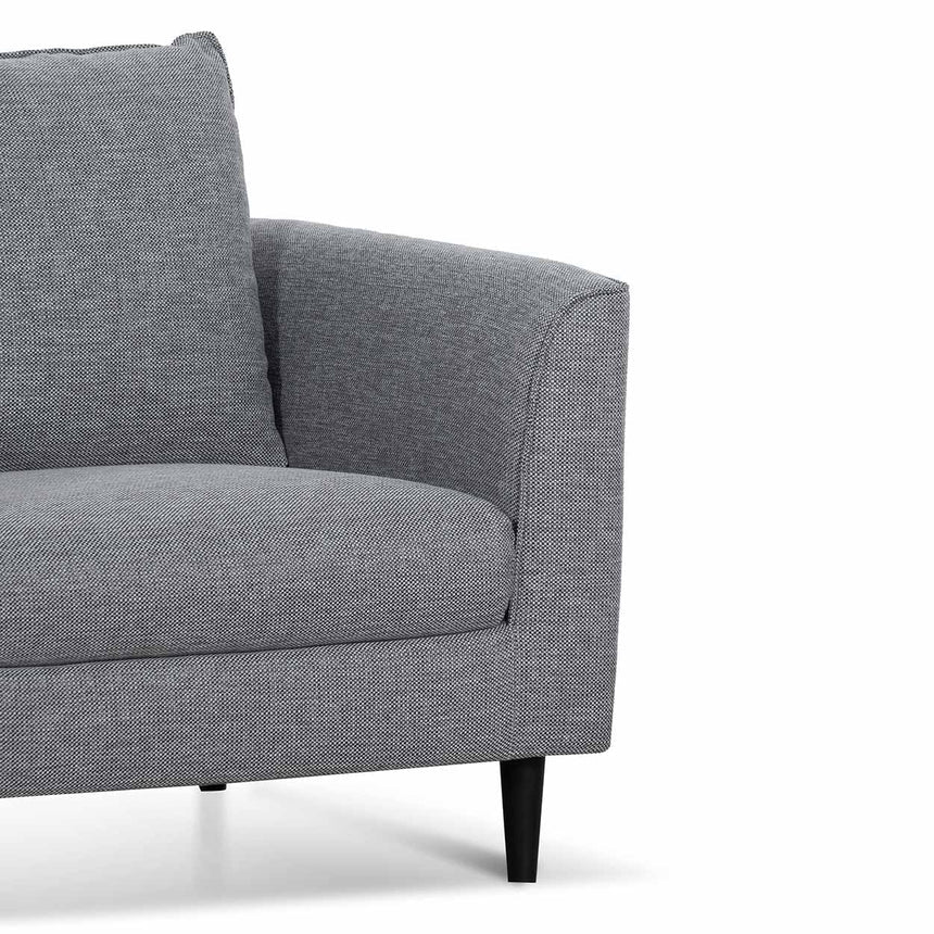 Fabric Armchair - Graphite Grey with Black Leg