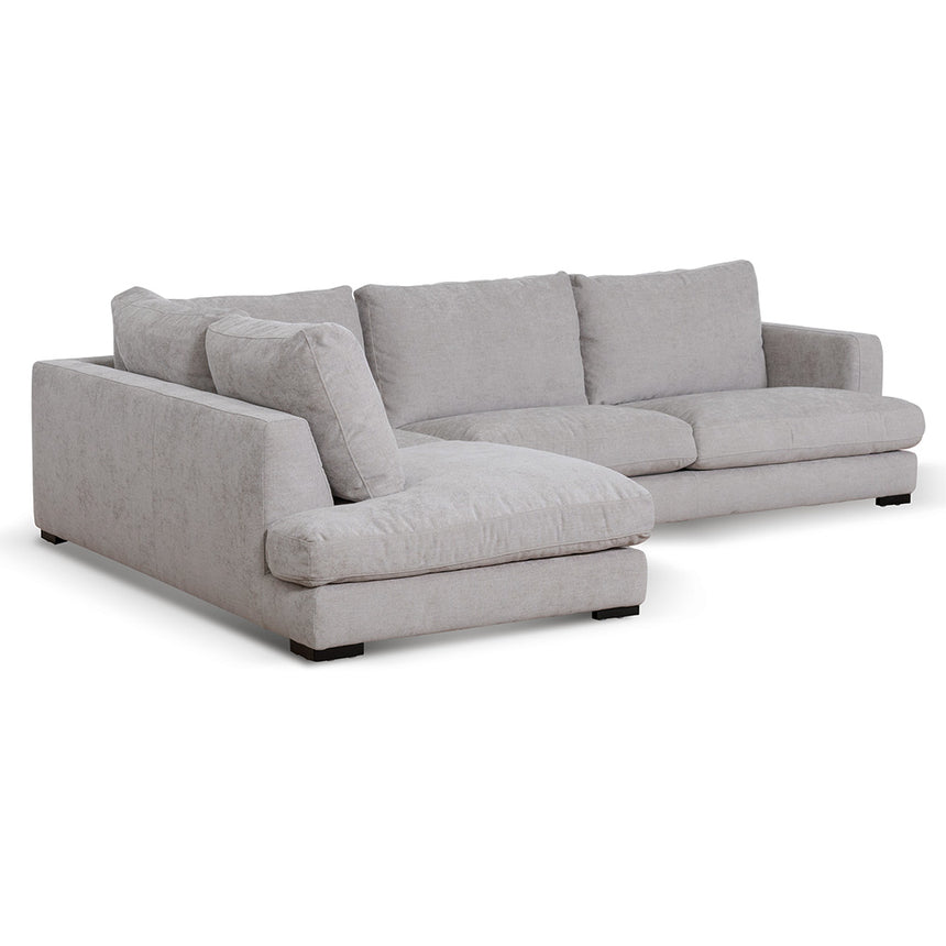 4 Seater Fabric Left Chaise Sofa - Oyster Beige