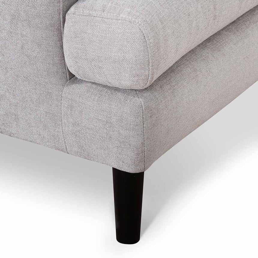 Fabric Armchair - Oyster Beige and Black Leg