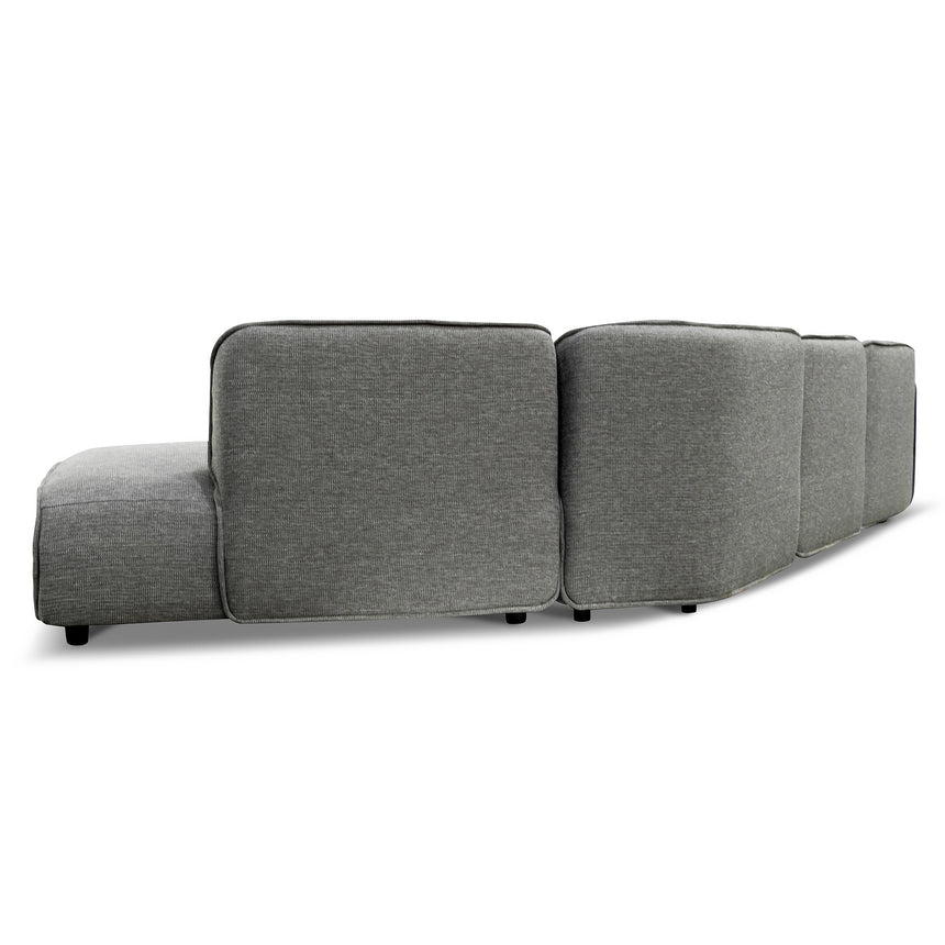 Left Return Modular Fabric Corner Sofa - Graphite Grey