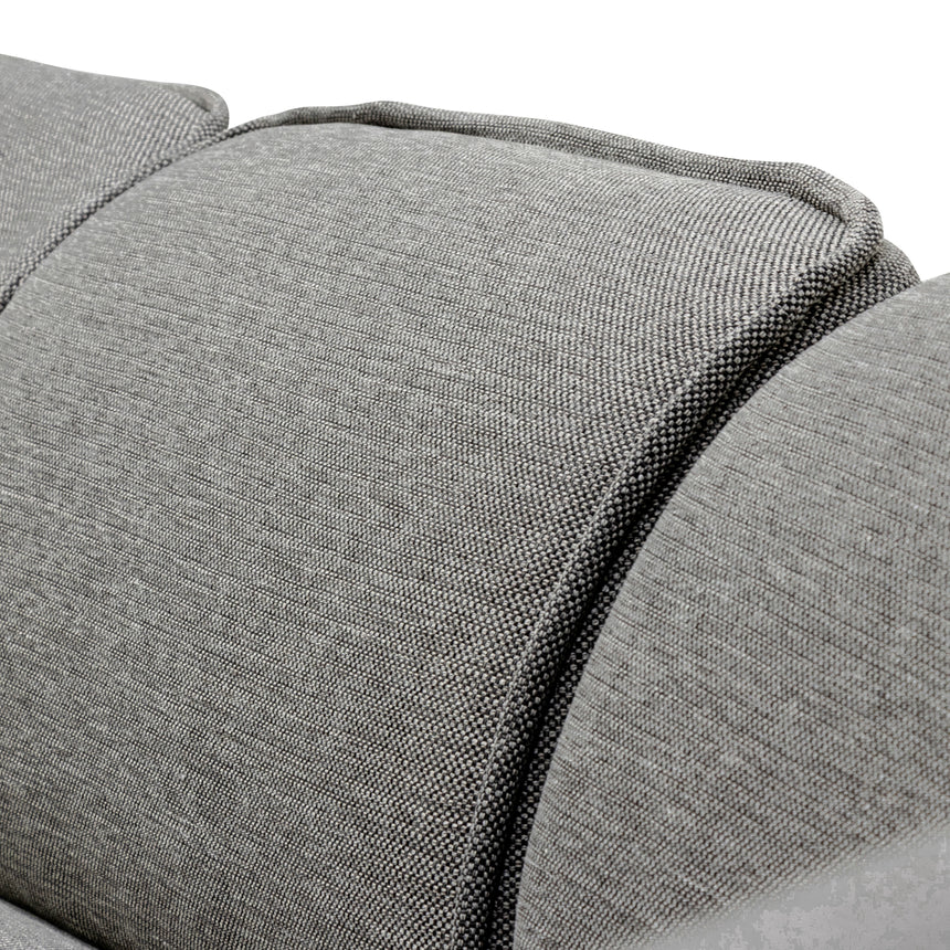 Left Return Modular Fabric Corner Sofa - Graphite Grey
