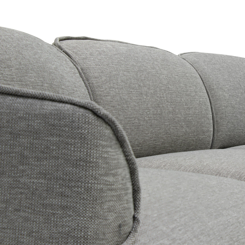 Left Return Modular Fabric Corner Sofa - Graphite Grey