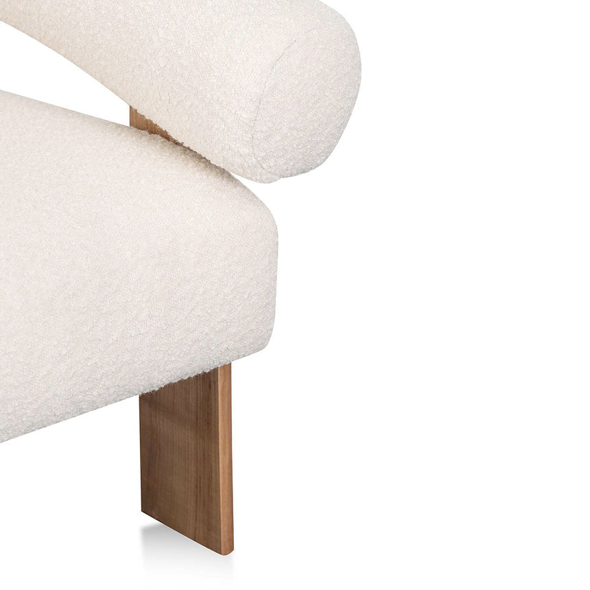 Armchair - Ivory White Boucle