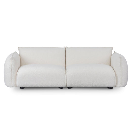 3 Seater Sofa - White Wash Boucle