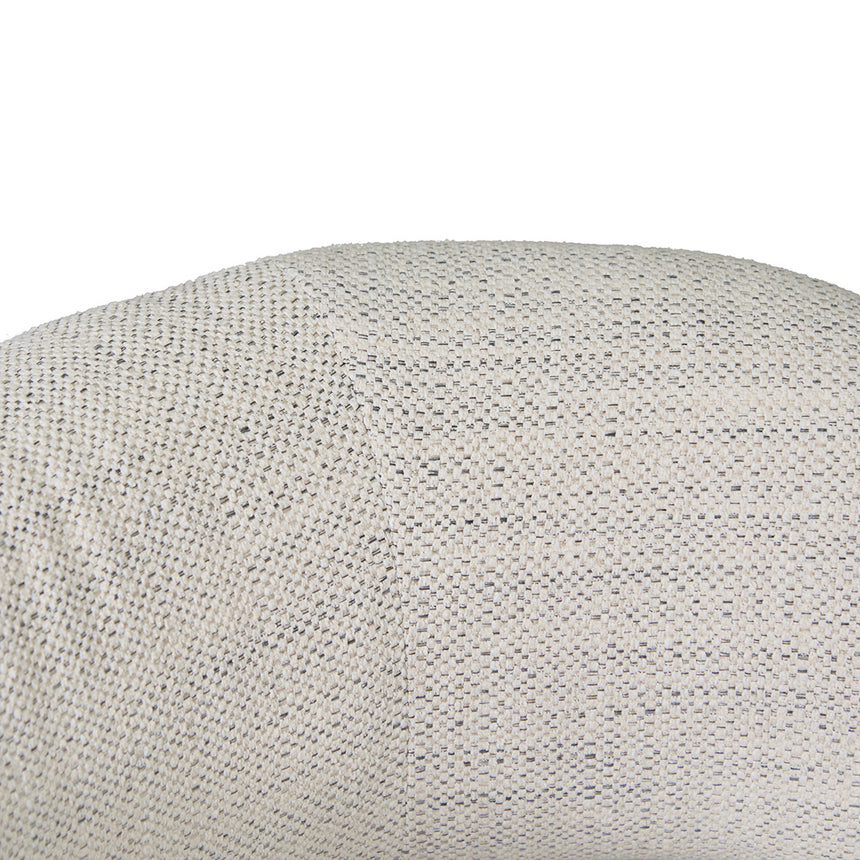 Rustic Beige Fabric Armchair - Black Legs