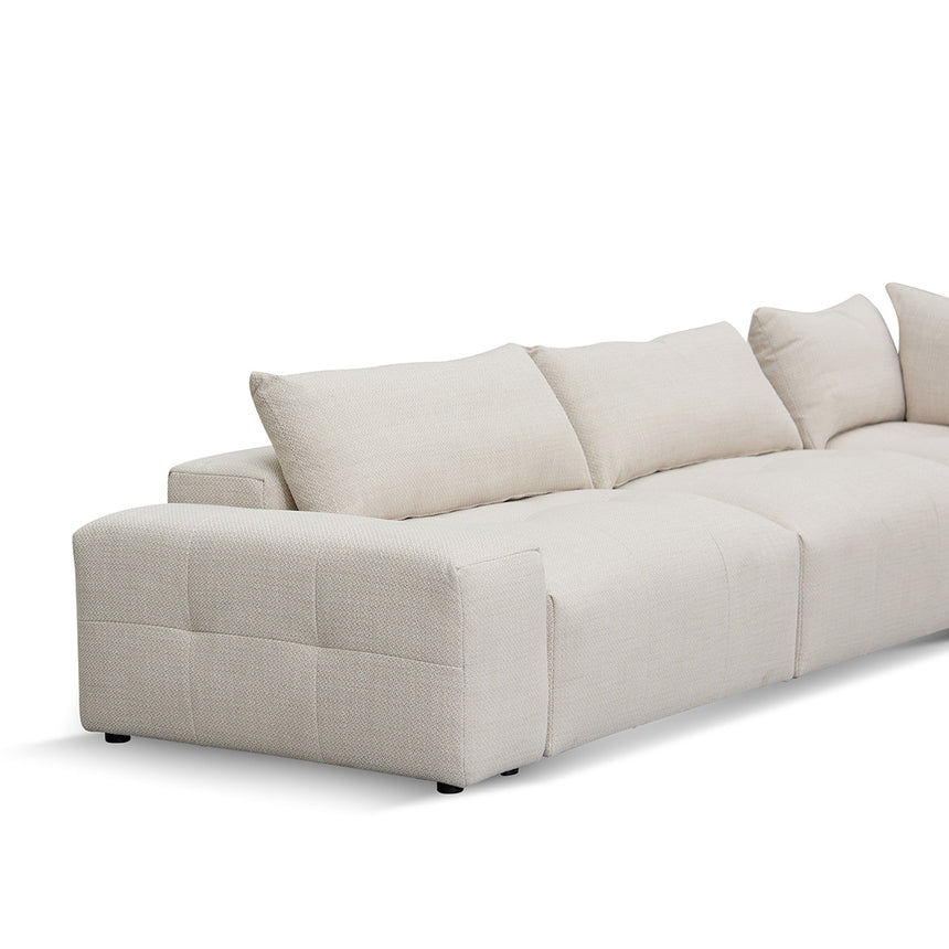 Right Chaise Fabric Sofa - Taupe Beige