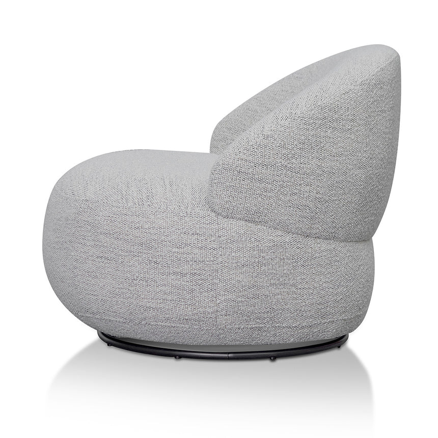 Swivel Fabric Lounge Chair - Fog Grey