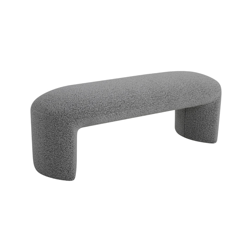 1.2m Long Ottoman Bench - Pepper Boucle