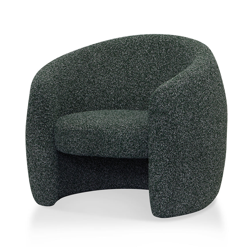 Fabric Armchair - Green Boucle