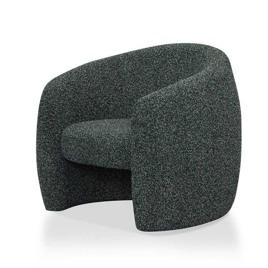 Fabric Armchair - Green Boucle