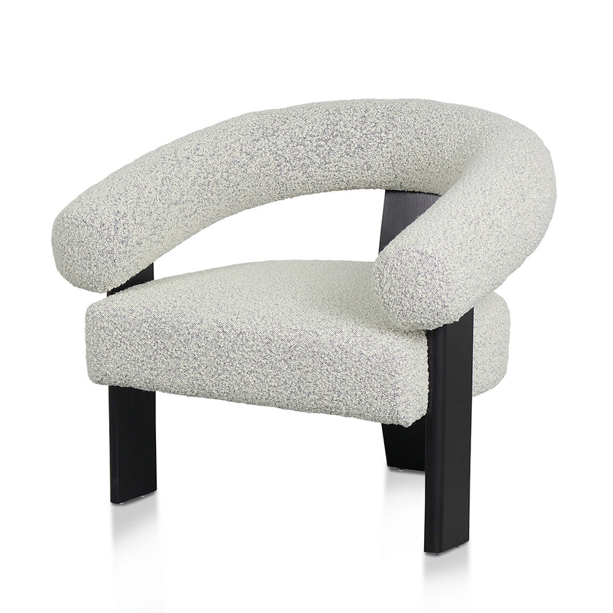Pepper Boucle Armchair - Black Legs